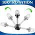White LED Boat Stern Light 9 Inch with 2 Pcs Navigation Lights, 8.2ft Extra Cables for 12-24v Marine Use