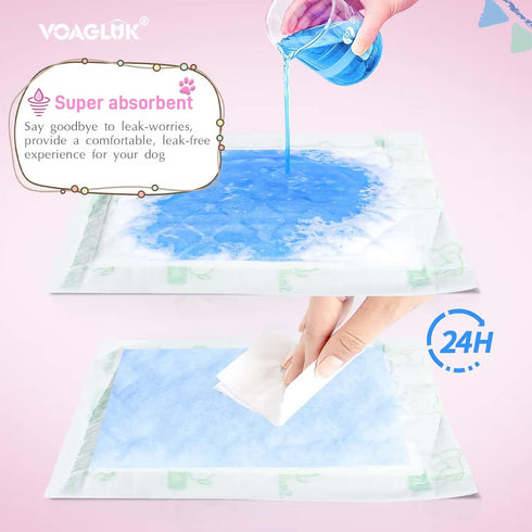 100ct, Dog Diaper Liners for Male and Female Dogs, Super Absorbent Disposable Dog Diapers Booster Pads fit Most Pet