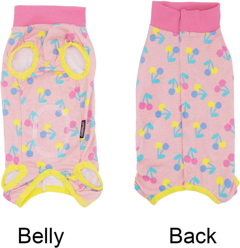 2 Packs Dog Recovery Onesie Suit for Dogs Cats After Surgery - XXL Pink, Cone E-Collar Alternative, Abdominal Wounds