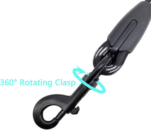 Short Dog Leash for Training | Comfortable Padded Handle | Medium Large Dogs Up to 80lbs, Black