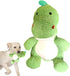 Nuytghr 8.66x12.99x14.57 inches, Squeaky Toys for Dogs, Tough Chewing Supplies for Puppies, Dinosaur Shape Design, Cute