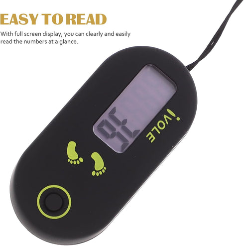 Kisangel 3D Pedometer Clip-on Walking Step Counter, Digital Tracker Pocket Tool for Walking