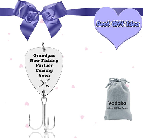 Grandpa to Be Gift Fishing Lure Hook for Grandpa New Grandpa Gift Pregnancy Announcement Gift for Grandfather Promoted