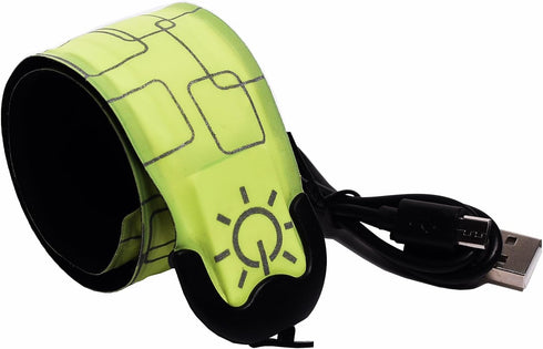 Vantone LED Safety Wristband Lights - 2 Pack Rechargeable High Visibility Glow Bracelets for Night Running and Cycling