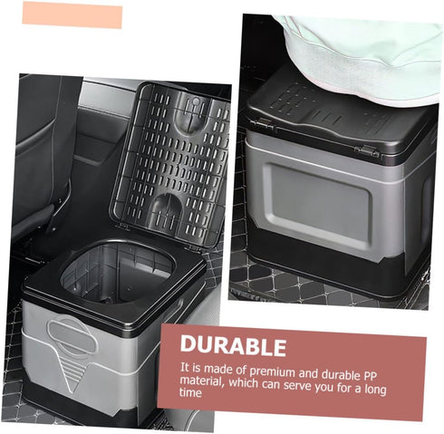 TOPPERFUN Portable Folding Toilet Compact Emergency Potty for Car Camping and Travel Lightweight for Outdoor Use