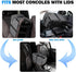 BJOP 15 lbs Small Dog & Cat Car Seat, Detachable Seat, Console Fit, Adjustable Straps, Storage Pocket & Clip-On Leash