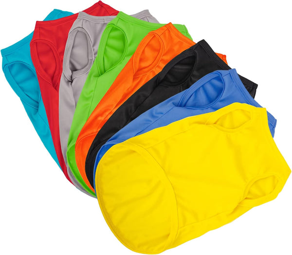 8 Pieces Dog Shirts Pullover, Soft Blank T-Shirt for Small Dogs, Colorful Solid Summer Clothes
