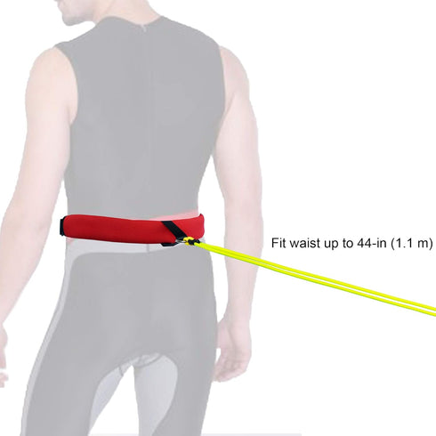 YYST Swim Bungee Training Belt, Swim Resistance Belt, Swim Exerciser Belt with Storage Mesh Bag