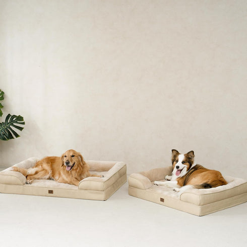 EHEYCIGA Orthopedic Dog Bed for Medium Dogs, Waterproof Memory Foam Couch Bed with Non-Slip Bottom and Washable Cover,