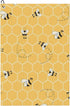Honeycomb Bees Golf Towels - Cleaning Cloth for Golf Bag, Tennis Towel with Carabiner Clip, 24"x16"