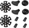 Hiking Walking Sticks Replacement Tips 10 Pack, Rubber Protectors, Snow & Mud Baskets Set for Trekking Poles