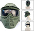 Tactical Mask for Airsoft, Full Face Tactical Gear, Impact Resistant with Goggles, Outdoor Activities