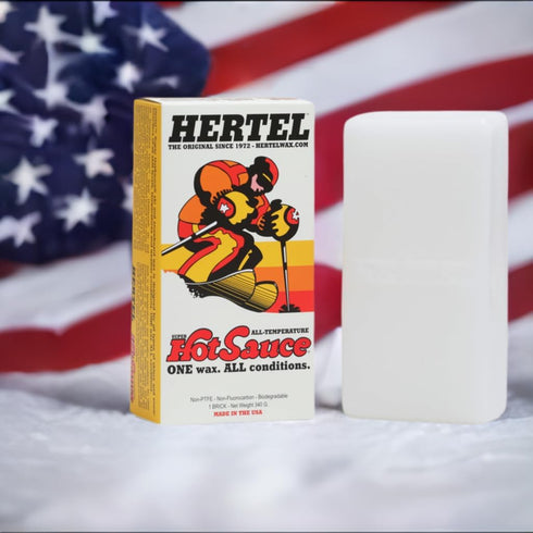 Hertel All Temperature Ski and Snowboard Wax - 340 g, Rub On or Iron On - Super HotSauce