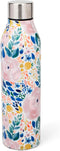 Mary Square SH00054 Enchanted Garden Pink Rose 17 ounce Stainless Steel Sport
