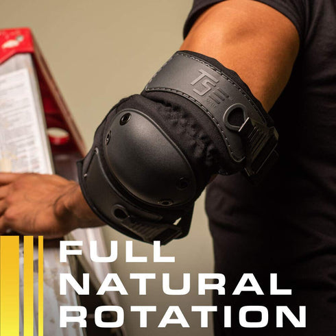 TSE Safety Exo-Guard II Professional Work Elbow Pads - Flexible Protective Gear for Men Women with Adjustable Straps