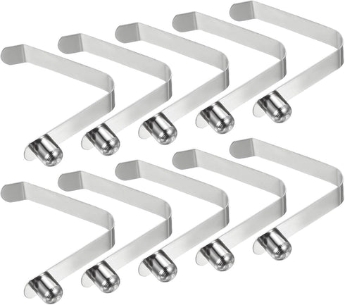 PATIKIL 9.5x9mm Kayak Paddle Snaps, 10 Pack Tent Pole Clips Steel V Shaped Push Button Spring Clips for Camping