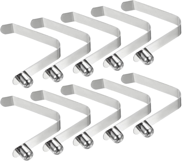 PATIKIL 9.5x9mm Kayak Paddle Snaps, 10 Pack Tent Pole Clips Steel V Shaped Push Button Spring Clips for Camping