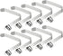PATIKIL 9.5x9mm Kayak Paddle Snaps, 10 Pack Tent Pole Clips Steel V Shaped Push Button Spring Clips for Camping