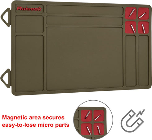 Raiseek Cleaning Mat - Pistol Gun Maintenance Mat, Anti-Slip Rubberized Repair Mat 15.9" x 9.8"