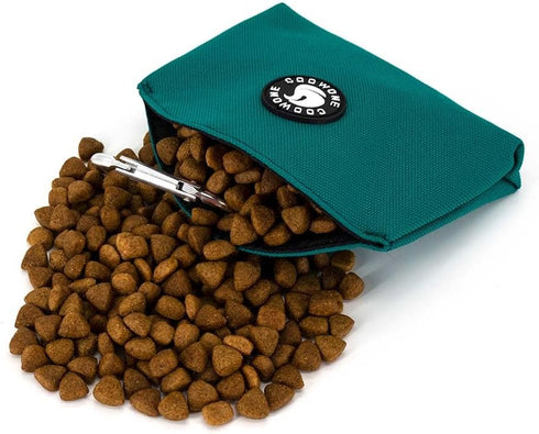 COOWONE Dog Treat Pouch, Magnetic Closure Small Dog Training Treat Pouch with Clip, Pocket Sized, Green