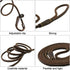 DONGKER Dog Slip Lead - 5ft 2-in-1 Leather Pet Training Walking Leash for Small Medium Large Dogs