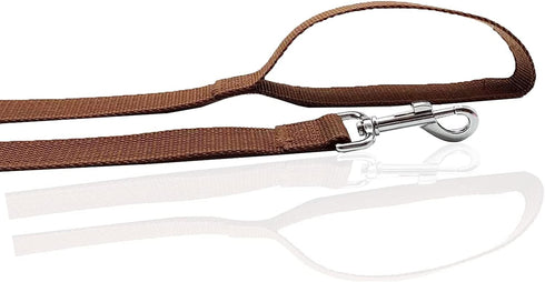 8 Feet Long Nylon Dog Leash for Medium Large Dogs (1" X 8 ft, Brown)