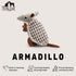 Hollypet Plush Dog Squeaky Toy Stuffed Armadillo, Chew Toys for Small Medium Large Dogs, Gray, 8 in