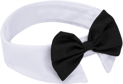 ZTON Handcrafted Adjustable Formal Pet Bowtie Collar Neck Tie for Dogs & Cats, S, Black