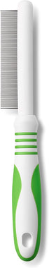 Andis 66060 Flea Comb with Durable Teeth & Comfortable Handle - Effective Stainless-Steel Teeth for Removes Tangles, Dirt & Loose Hair with Skin Protection - for Medium to Small Dogs - Green
