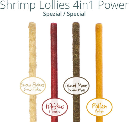 4in1 (8 4in1 GlasGarten Shrimp Lollies - Power Shrimp Food Pieces, Power Special)