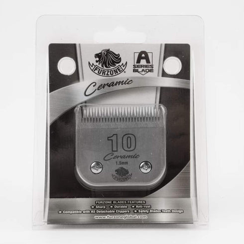 Detachable Ceramic Blade, Size 10 Blade 1/16", High-Tech Ceramic Materials, Compatible with Most Andis, Oster, Wahl A5