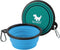Collapsible Dog Bowls for Travel, 2-Pack Portable Water Bowls for Dogs Cats, BPA Free with Carabiners