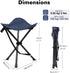 18" Backpacking 225 lbs, Folding Tripod Stool for Adults Heavy Duty, Lightweight Portable Three Leg Tall Camping Stool