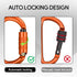 25KN (5620 lbs) FVW CE Certified Auto Locking Climbing Carabiners, Professional Heavy Duty Caribeaners for Rappelling