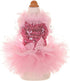 Fashion Sweet Puppy Dog Blingbling Princess Skirt, Pet Dog Lace Cake Camisole Tutu Dress, Pink Medium