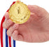 Juvale 1st Place Gold Medals for Kids & Adults - 6-Pack with 15.5 in Red, White & Blue Neck Ribbon