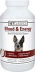 Vet Classics Blood & Energy Support for Dogs, Spirulina, Yellow Dock, & Alfalfa for Hemoglobin Formation, 120 Chewable