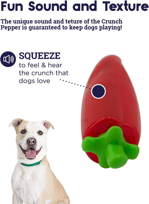 Crunch Veggies Pepper Dog Chew Toy, Medium by Petstages