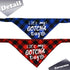 2 Pack It’s My Gotcha Day Print Dog Birthday Bandana - Red and Blue Scarf Bibs Accessories for Pet Birthday Gift