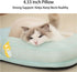 Lunale Large-25"x19"x4" All-Season Ice Fabric Cat Bed with Cushioned Pillow/Play Ball/Washable Mat for Cats, Kittens