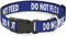 Dog Collar Plastic Clip with Quote Do Not Feed, Navy White, 8 to 12 Inches, 0.5 Inch Wide