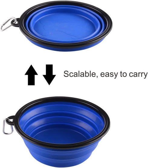 Extra Large Collapsible Dog Bowl, XL Travel Dog Bowl, 102oz Portable Collapsible Traveling Bowls with Carabiner for