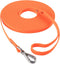 Dog Training Long Leash, Waterproof Heavy Duty Outdoor Recall Lead, 10ft 15ft 20ft 30ft 50ft, Orange (15FT)