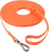 Dog Training Long Leash, Waterproof Heavy Duty Outdoor Recall Lead, 10ft 15ft 20ft 30ft 50ft, Orange (15FT)