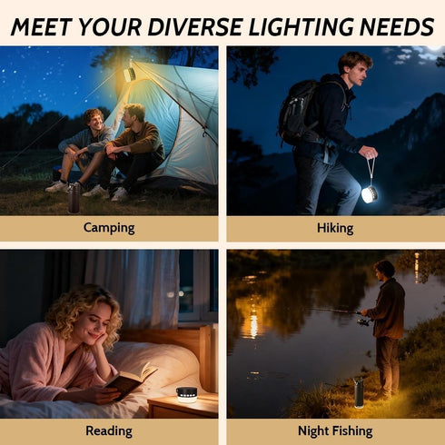 2-in-1 5 4 Sports Water Bottle with Camping Lantern, Detachable LED Lights with Brightness Modes & SOS, Insulated Water