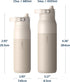 LARQ Bottle Swig Top 23oz, Insulated Stainless Steel Water Bottle with Built-In Handle, Mojave Dune