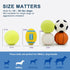Squeaky Dog Ball - Soft Rubber Toys for Small Dogs & Puppies - Cute Play Ball - Tennis, Soccer, Football, Basketball,