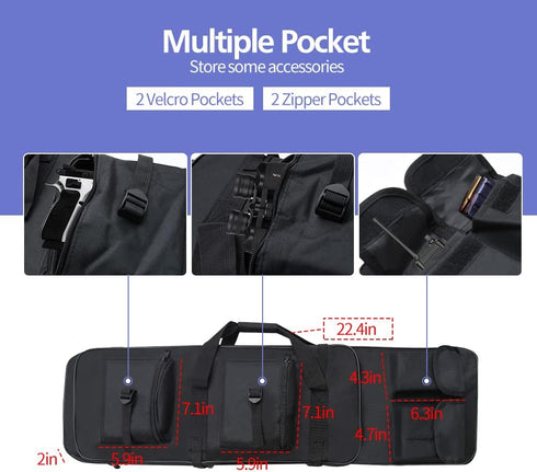 RUBY.Q Backpack, Rifle Bag, Tactical Long Rifle Portable Shotgun Case for Firearm Storage and Transportation, Suitable