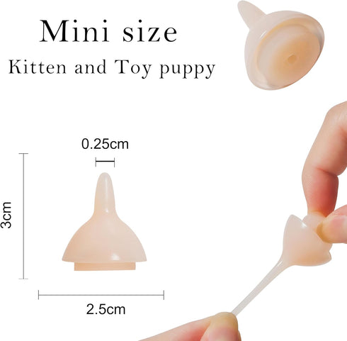 Doggiema Feeding Nipple and Syringes,Puppy Kitten Nipple for Nursing, Newborn Baby Dog Cat Rabbit Feeding Nipple