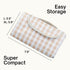 80x60in 80x80in, ESLA Cute Gingham Picnic Blanket, Waterproof Foldable, in Large and Extra Large Portable Compact Beach